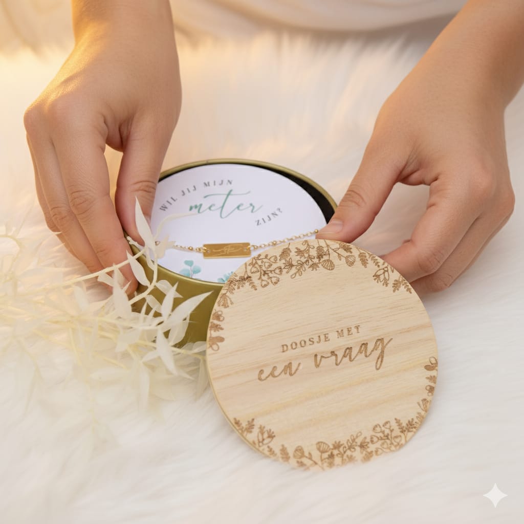 Armbandje meter vragen - goud