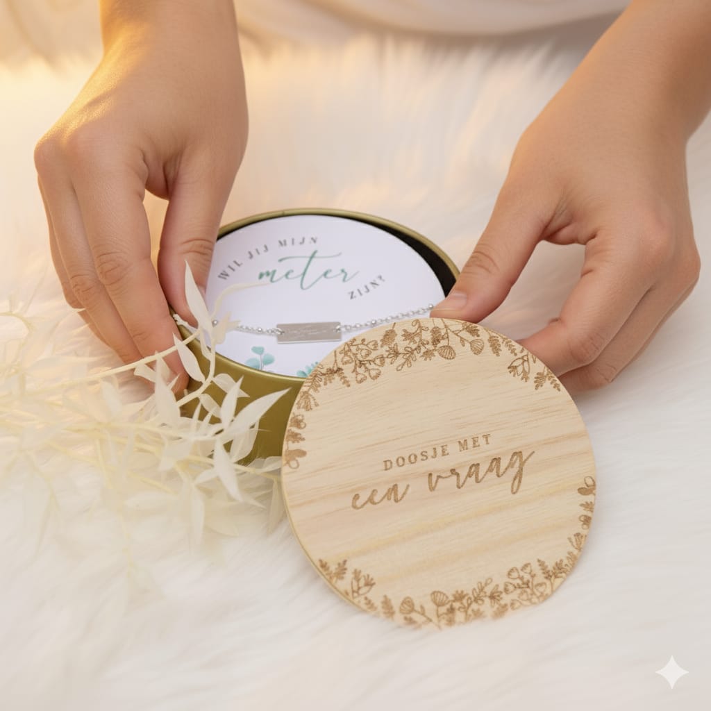 Armbandje meter vragen - zilver