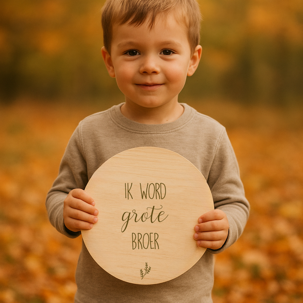 Aankondigingsbord - ik word grote broer