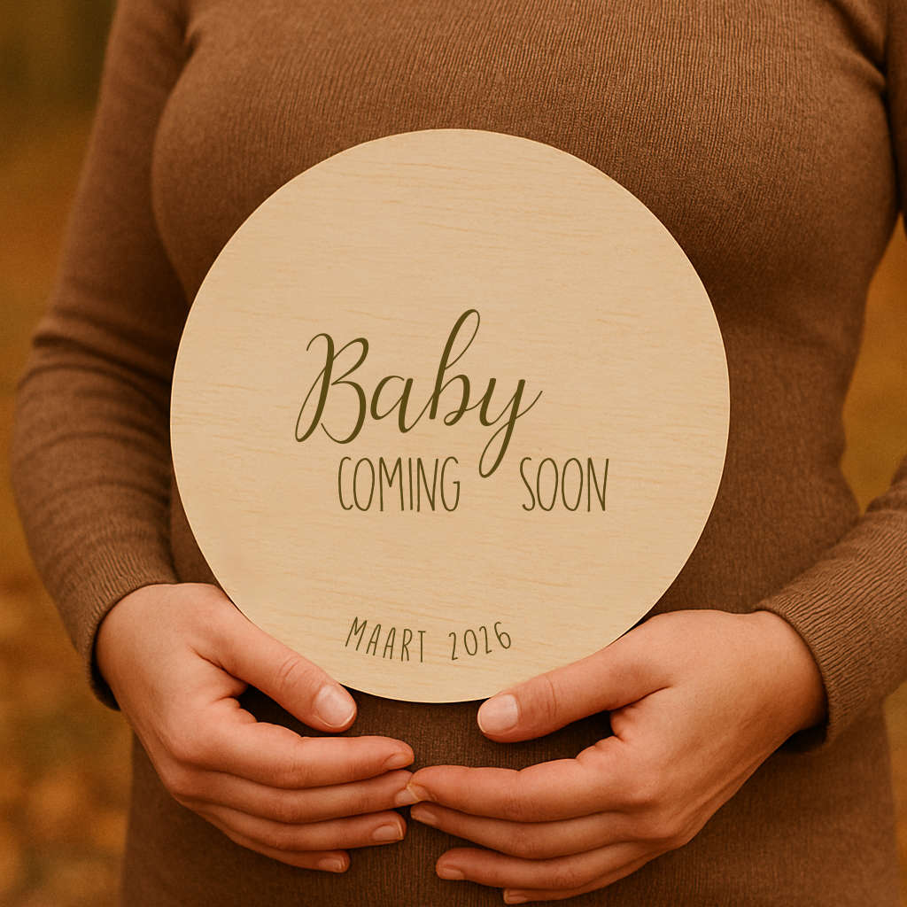 Aankondigingsbord - baby coming soon