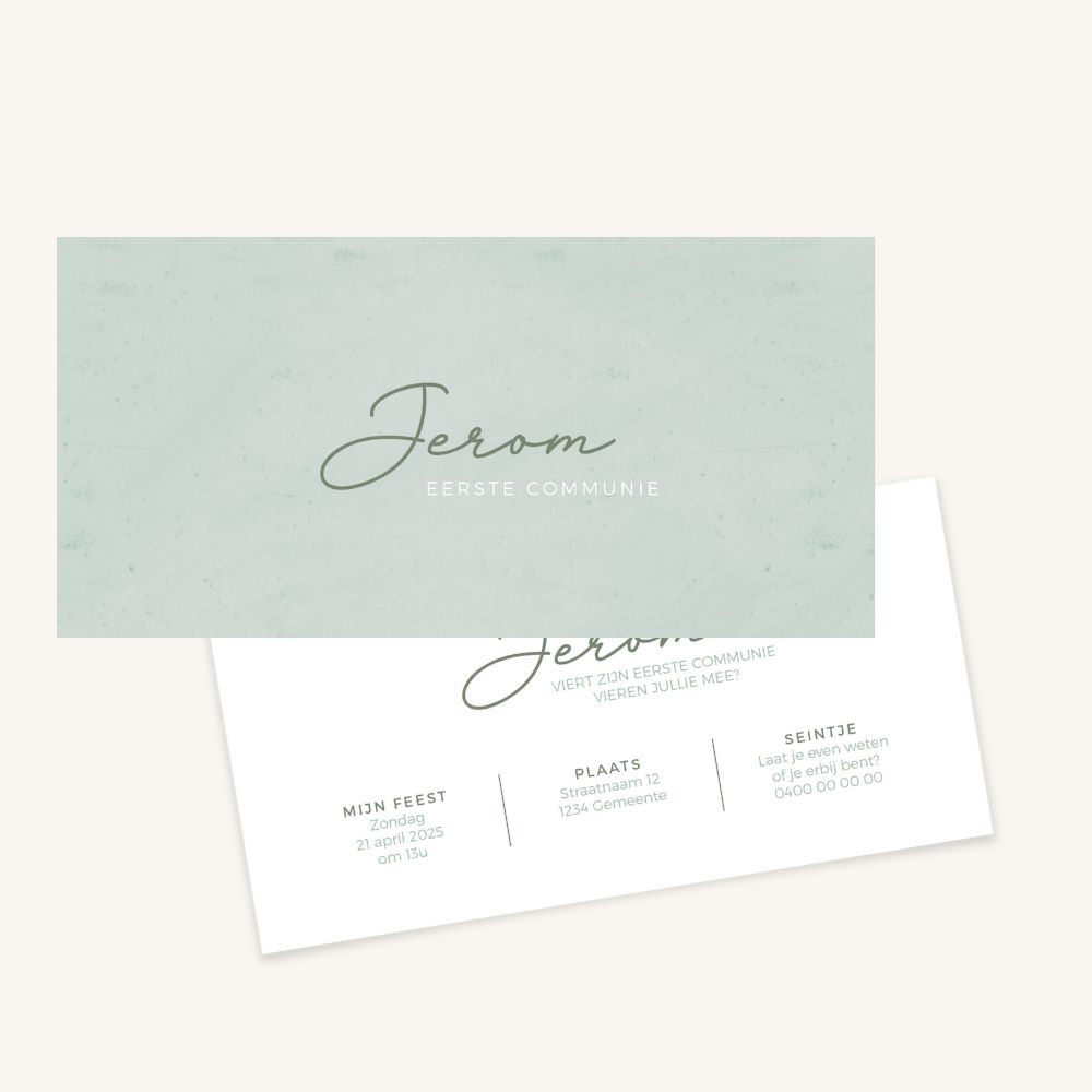 Uitnodiging - collectie Jerom groen