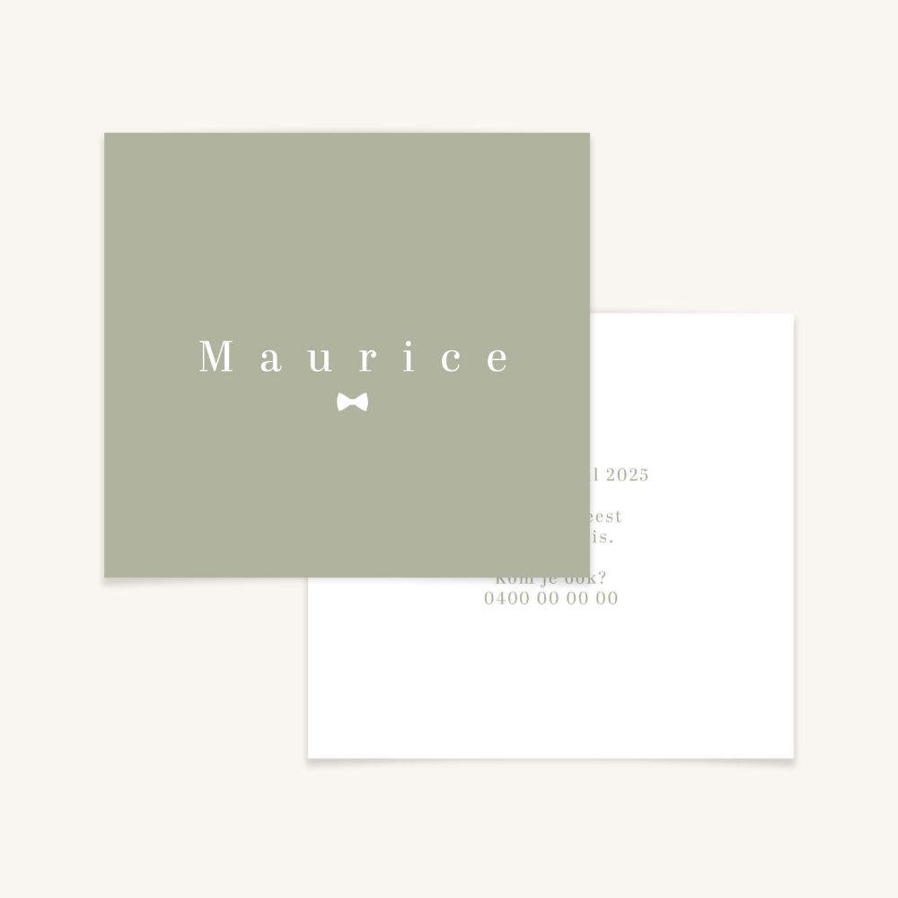 Uitnodiging - collectie Maurice