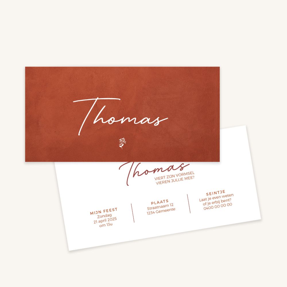 Uitnodiging - collectie Thomas