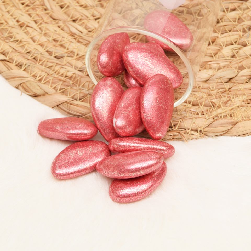 Dragees - PC framboos goud metallic