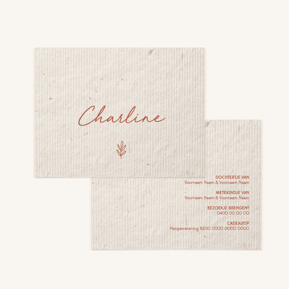 Geboortekaartje - collectie Charline