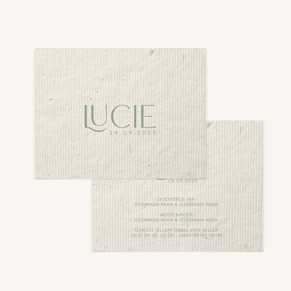 Geboortekaartje - collectie Lucie