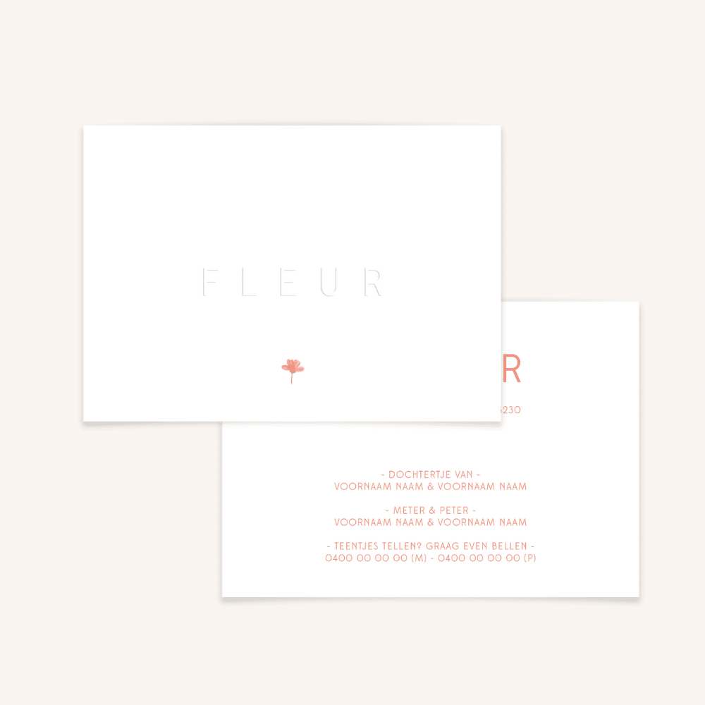 Geboortekaartje - collectie Fleur