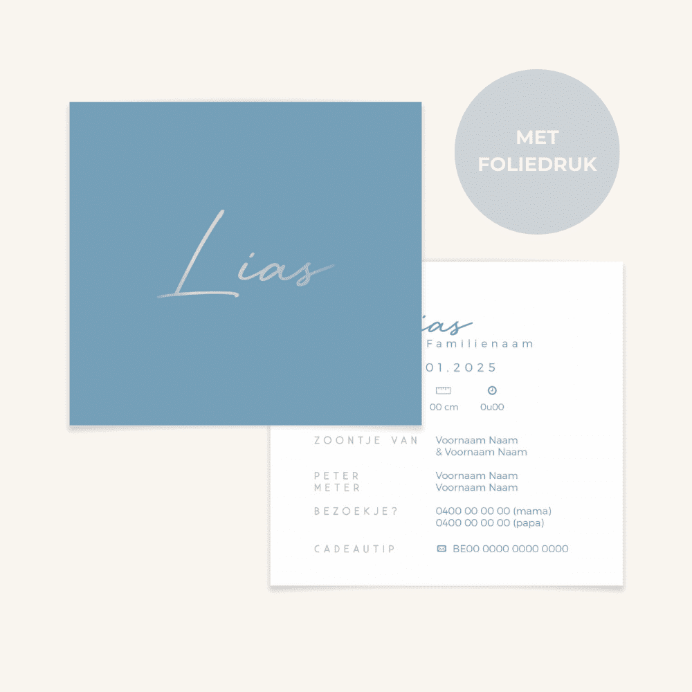 Geboortekaartje - collectie Lias