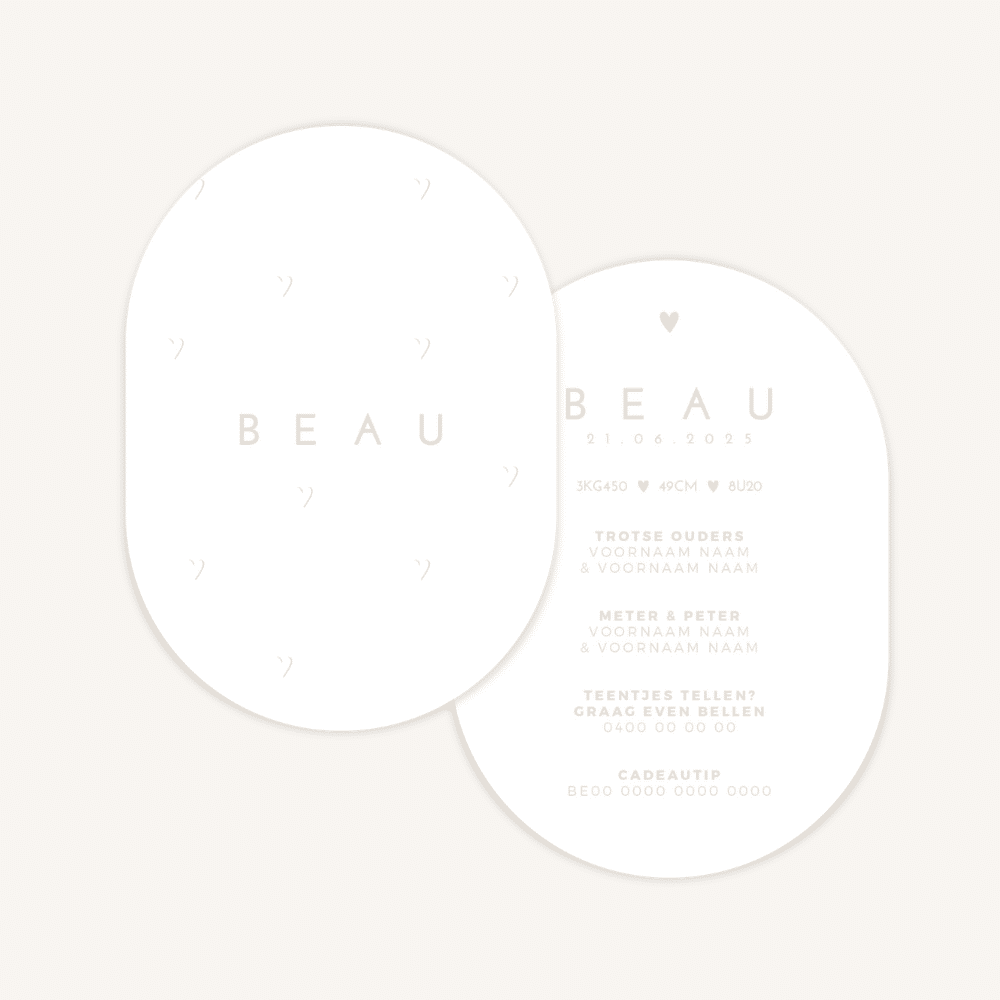 Geboortekaartje - collectie Beau