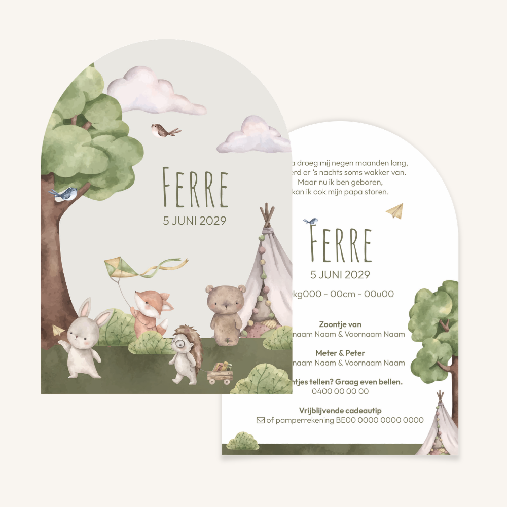 Geboortekaartje - collectie Ferre