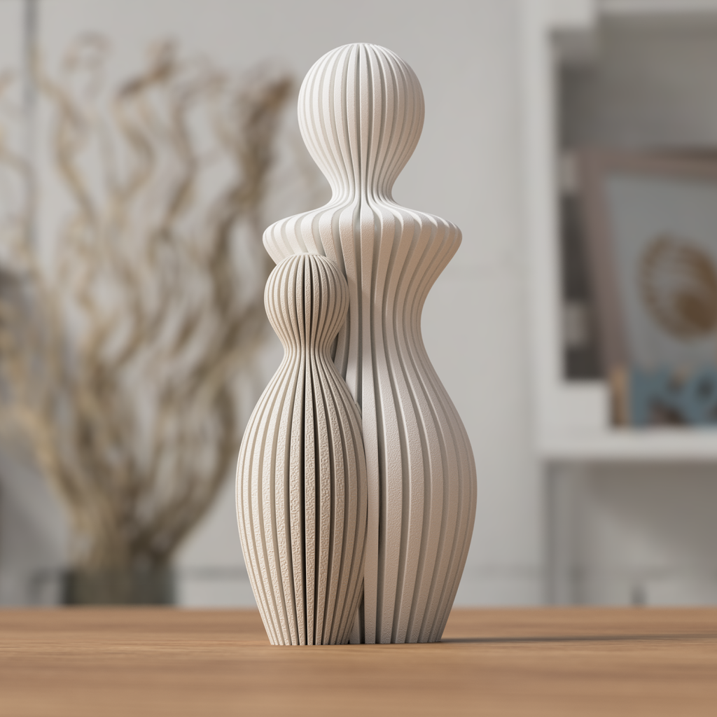 Beeldje mama met kids