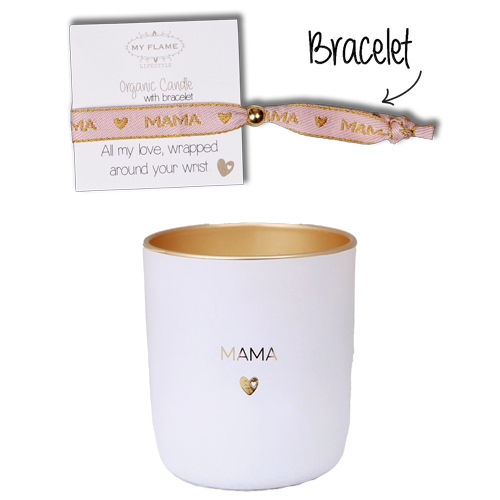 Geurkaars met armbandje - mama
