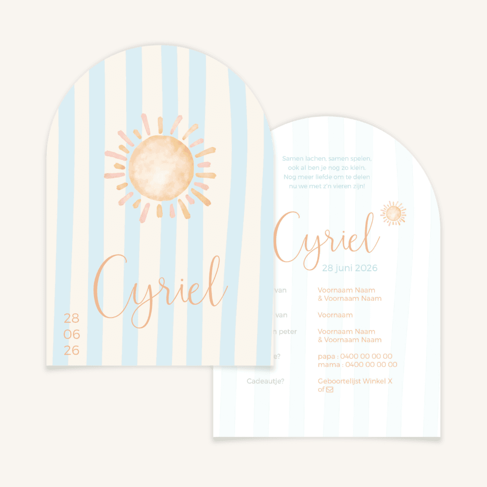 Geboortekaartje - collectie Cyriel