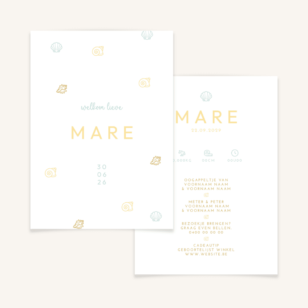 Geboortekaartje - collectie Mare